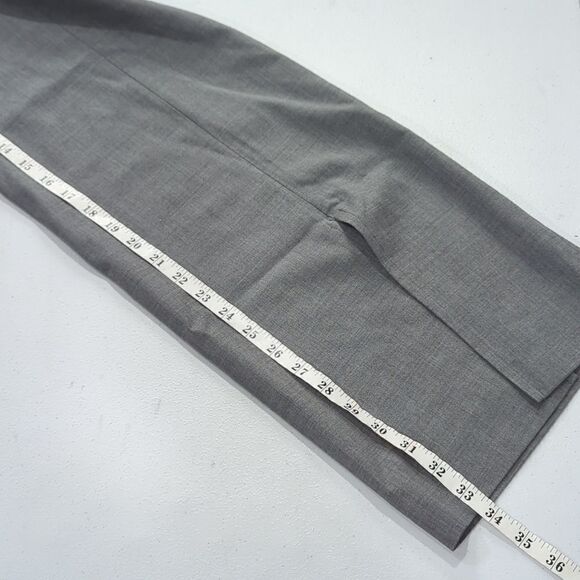 Halston Heritage Dress Pants Womens 8 Gray Wide Leg Split Leg Wool Blend Pants - Picture 12 of 13
